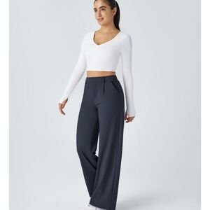 HALARA Flex Dark Blue Wide-Leg Pants